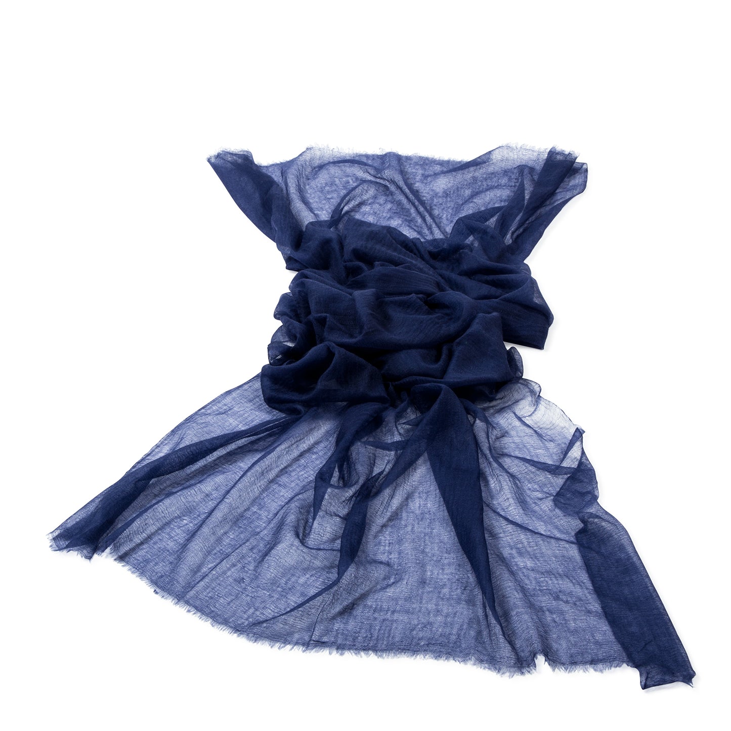 fular ultra fino de cashmere azul oscuro