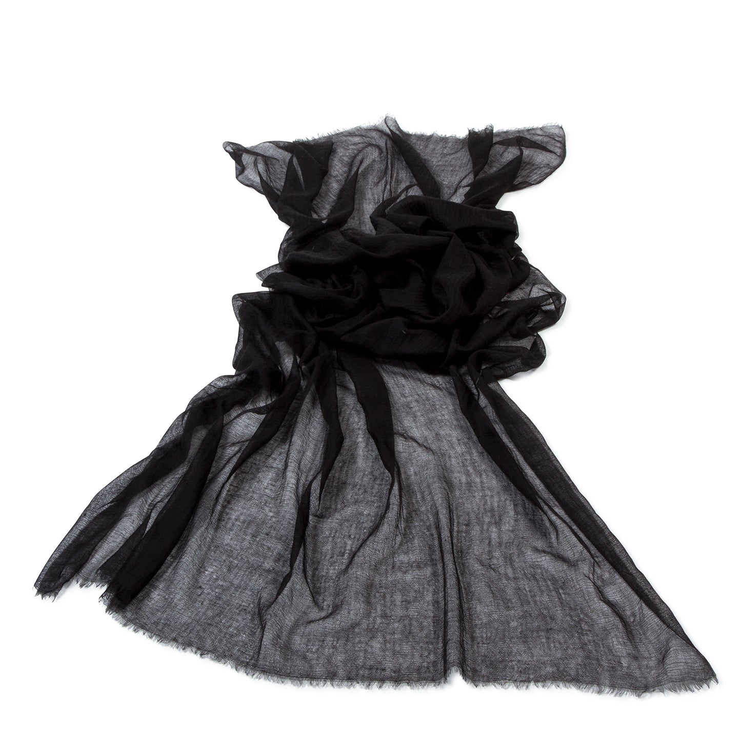 fular ultra fino de cashmere negro