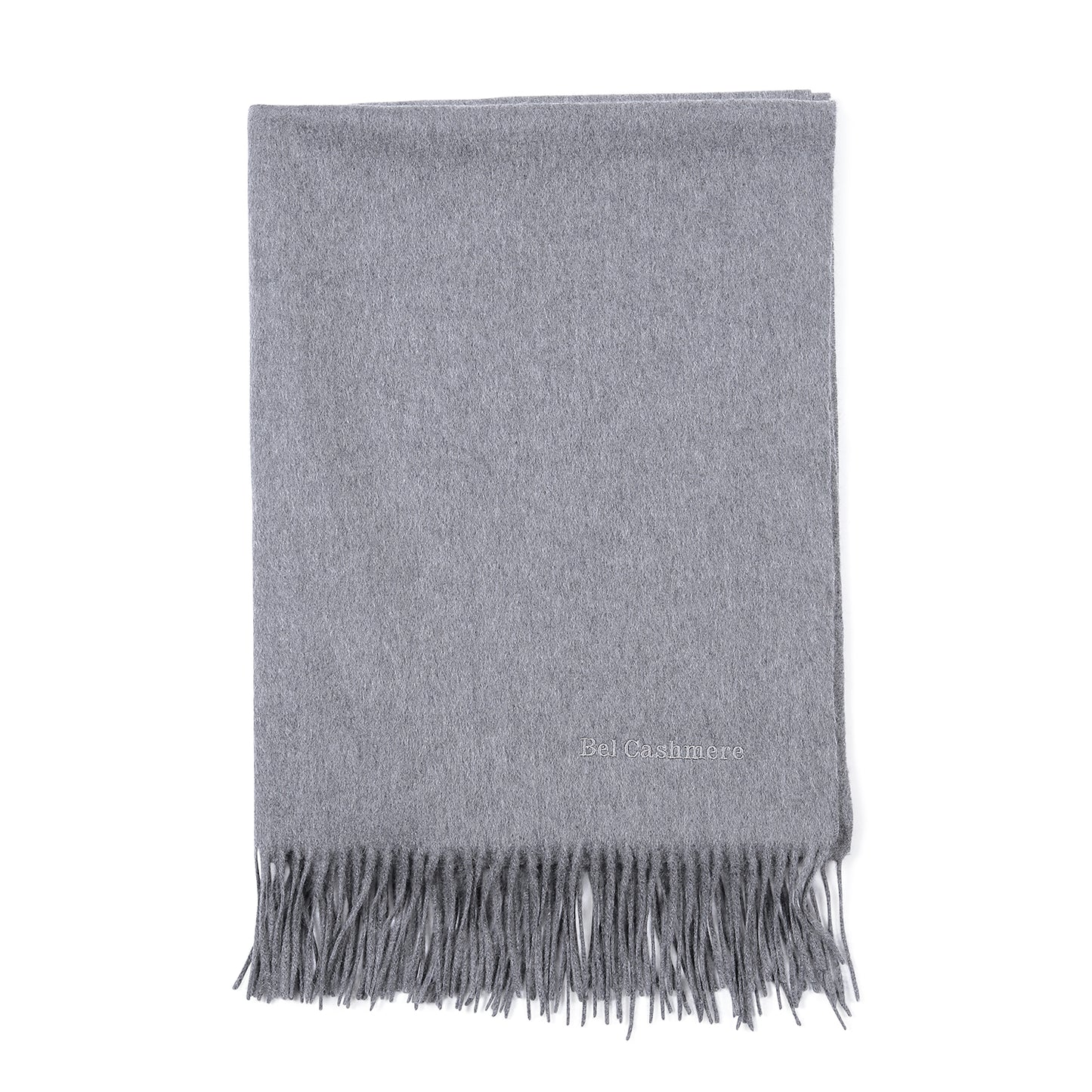 Estola/ Bufanda grande con flecos gris
