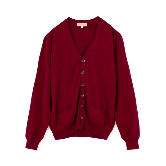 Burgundy cashmere cardigan