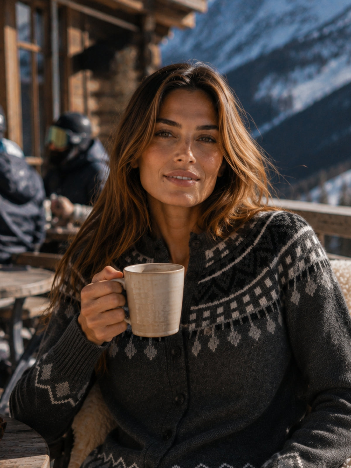 Kaia graue Strickjacke