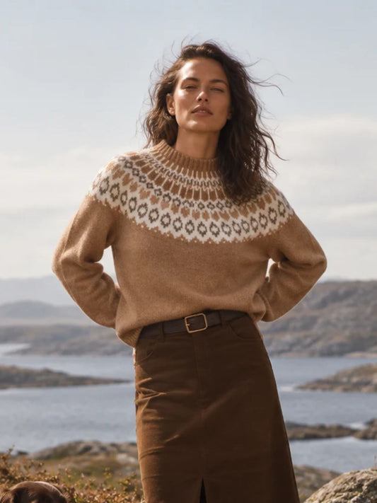 Martina camel cashmere sweater