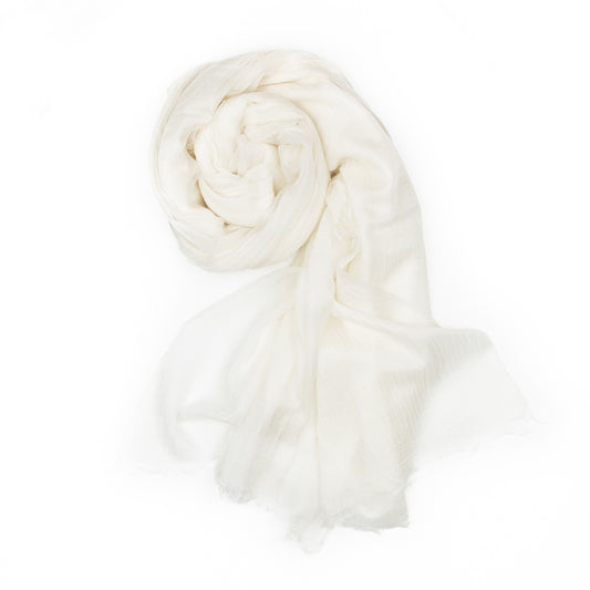 fular ultra fino de cashmere en color marfil