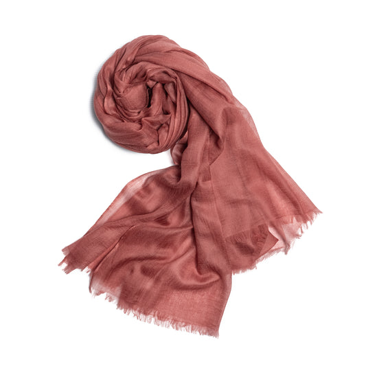 fular ultra fino de cashmere en color marsala