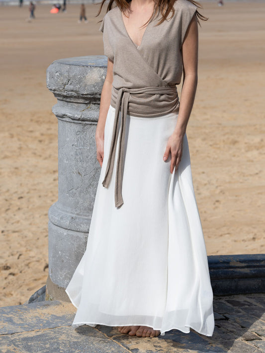 Weißer Santorini-Rock