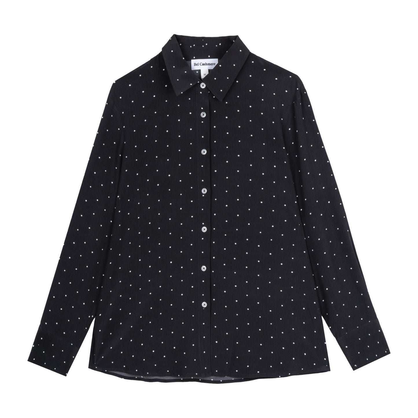 Blusa Bianca de seda de lunares