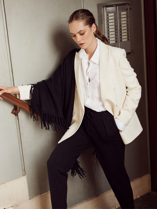 Chal Sienna cashmere negro