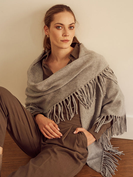 Chal Sienna de cashmere gris