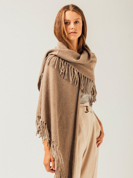 Chal Sienna cashmere marrón orgánico
