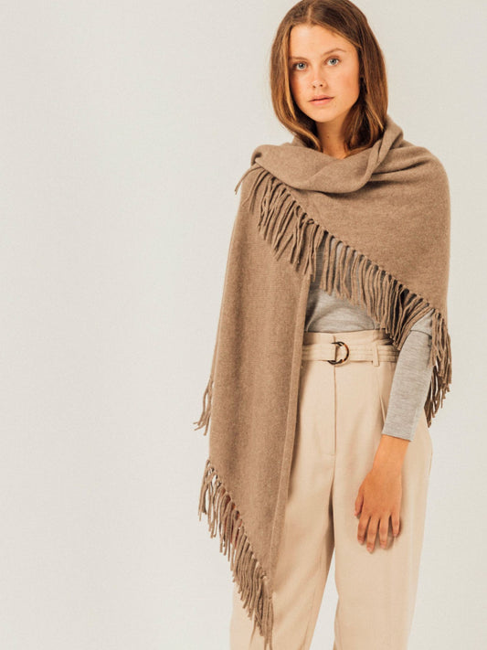 Chal Sienna cashmere marrón orgánico