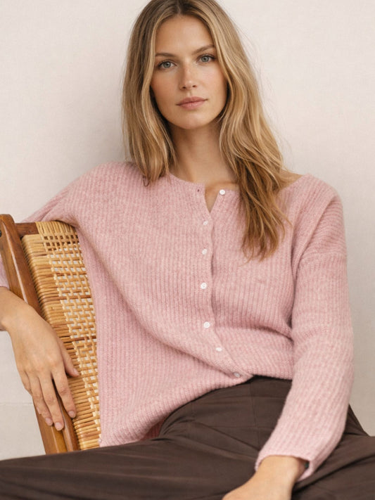 Camille – Strickjacke in Rosa-Jaspis