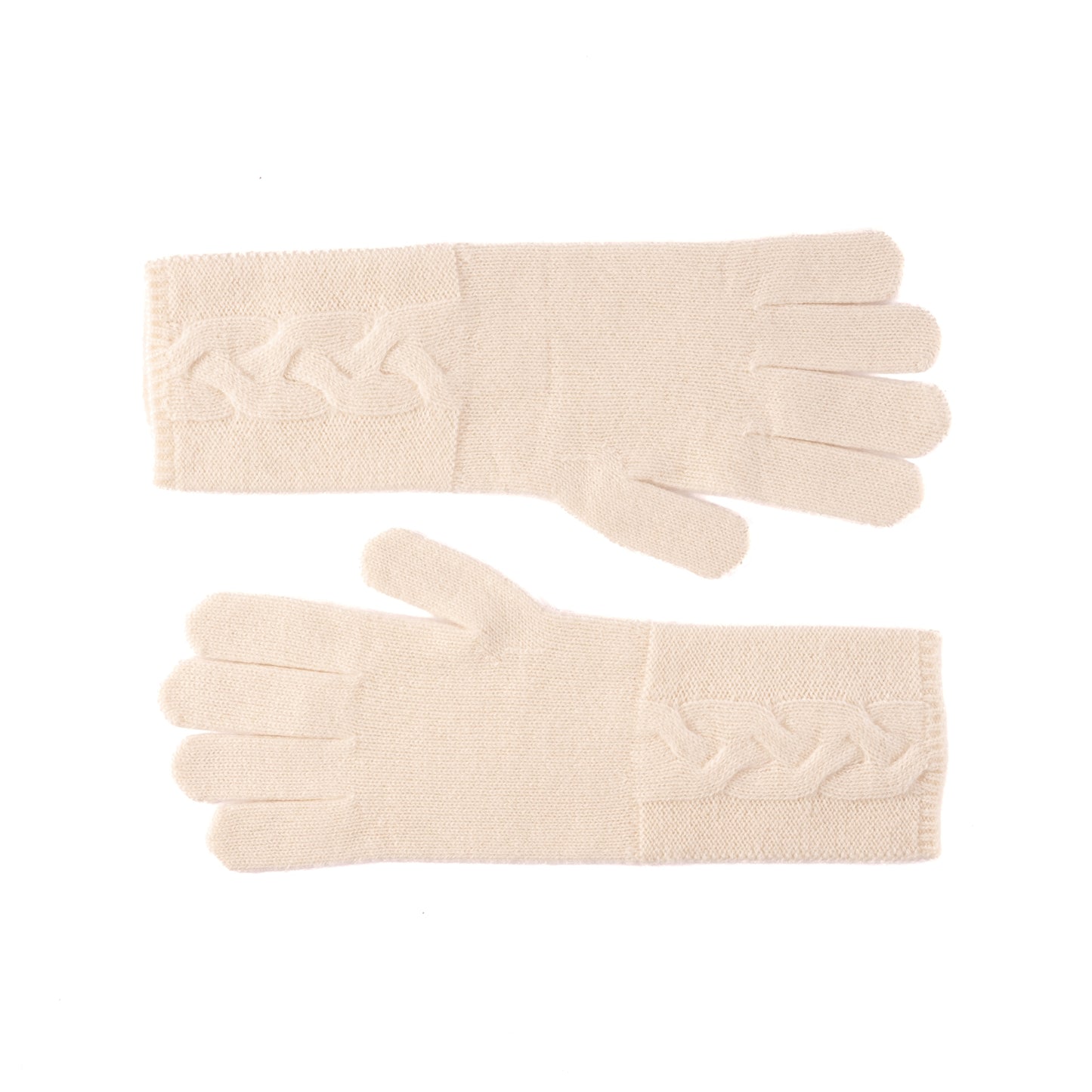 guantes de cashmere blancos