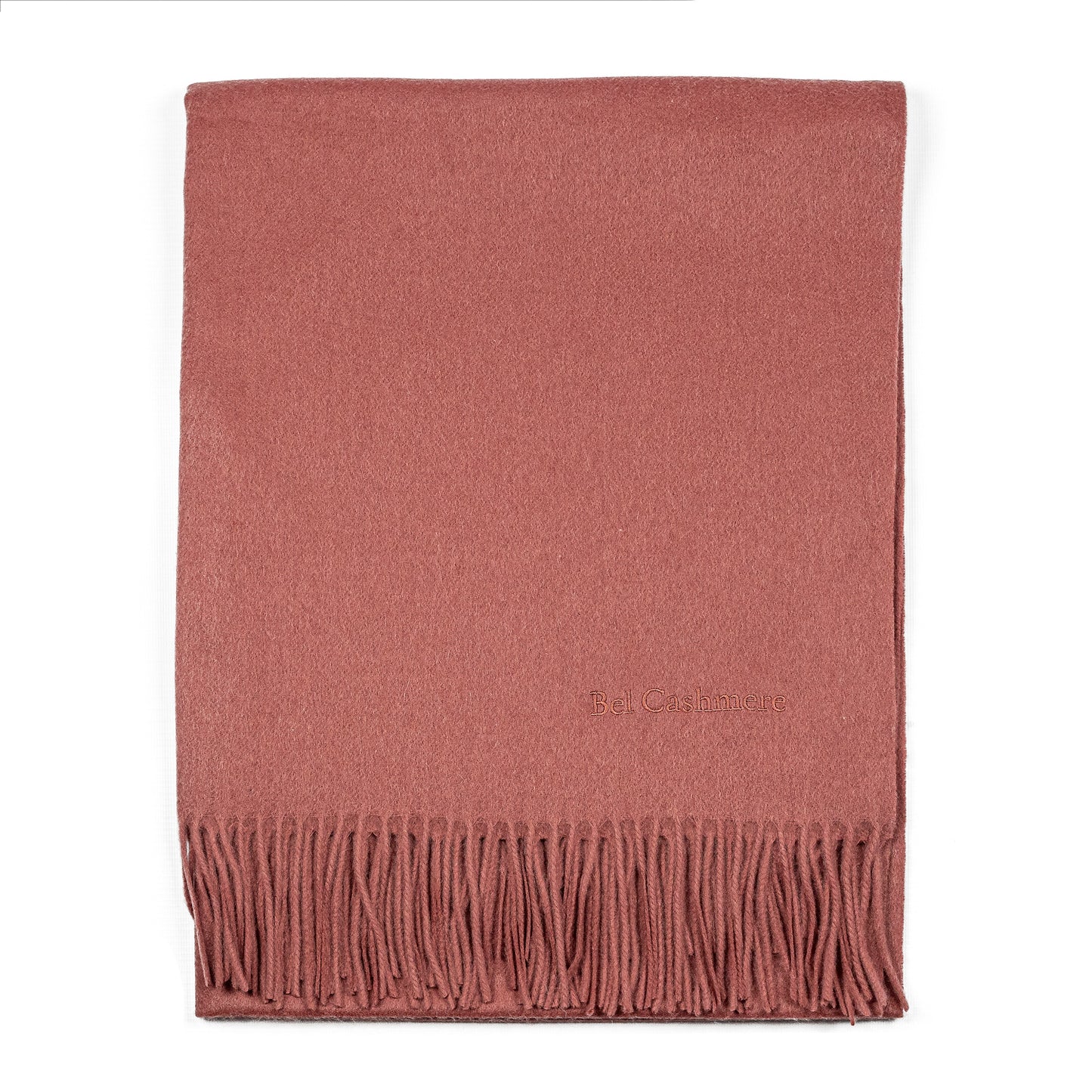 Estola/ bufanda grande con flecos rosa oscuro