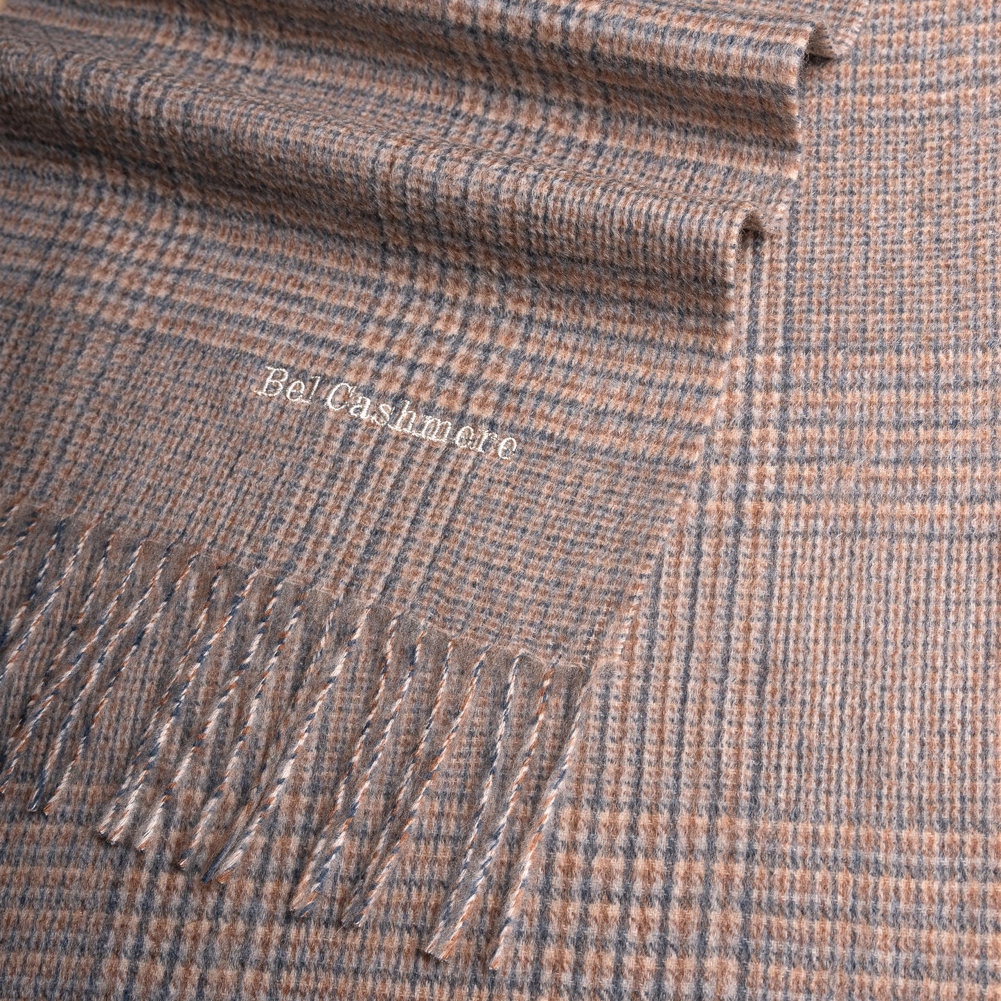 Prince of Wales cashmere scarf