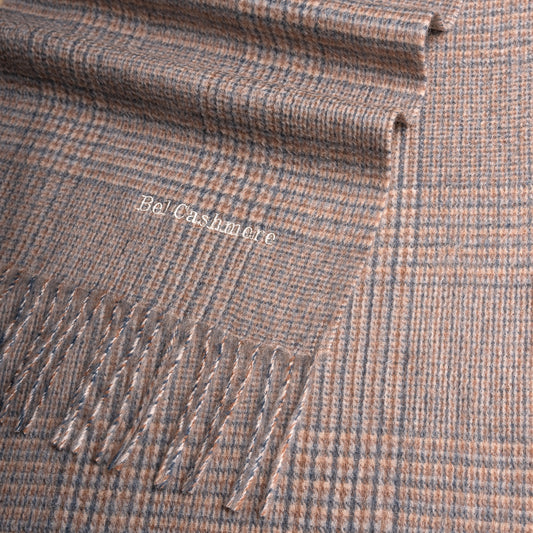 Prince of Wales cashmere scarf