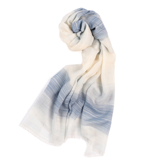 fular fino de cashmere en colores azul