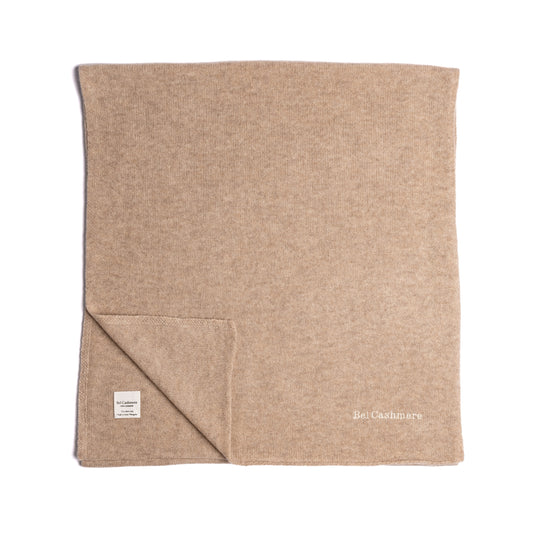 Large natural knit scarf