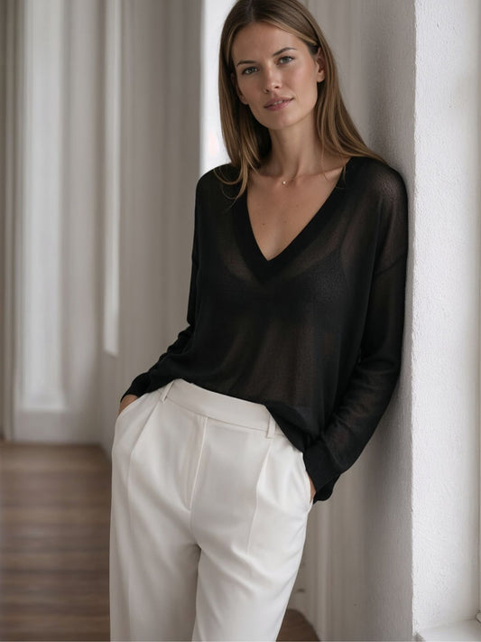 Jersey ultrafino Vera negro