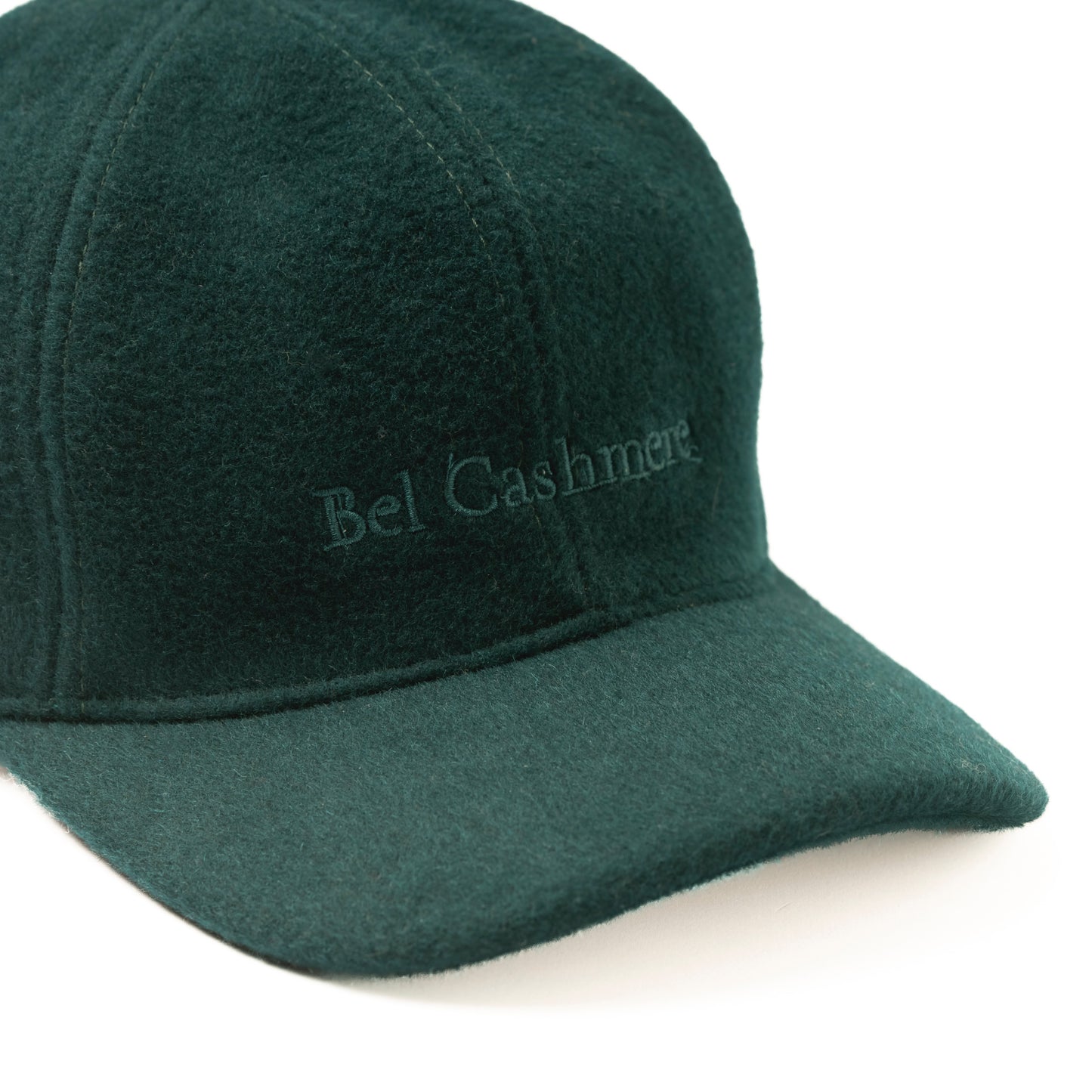Gorra de lana y cashmere verde