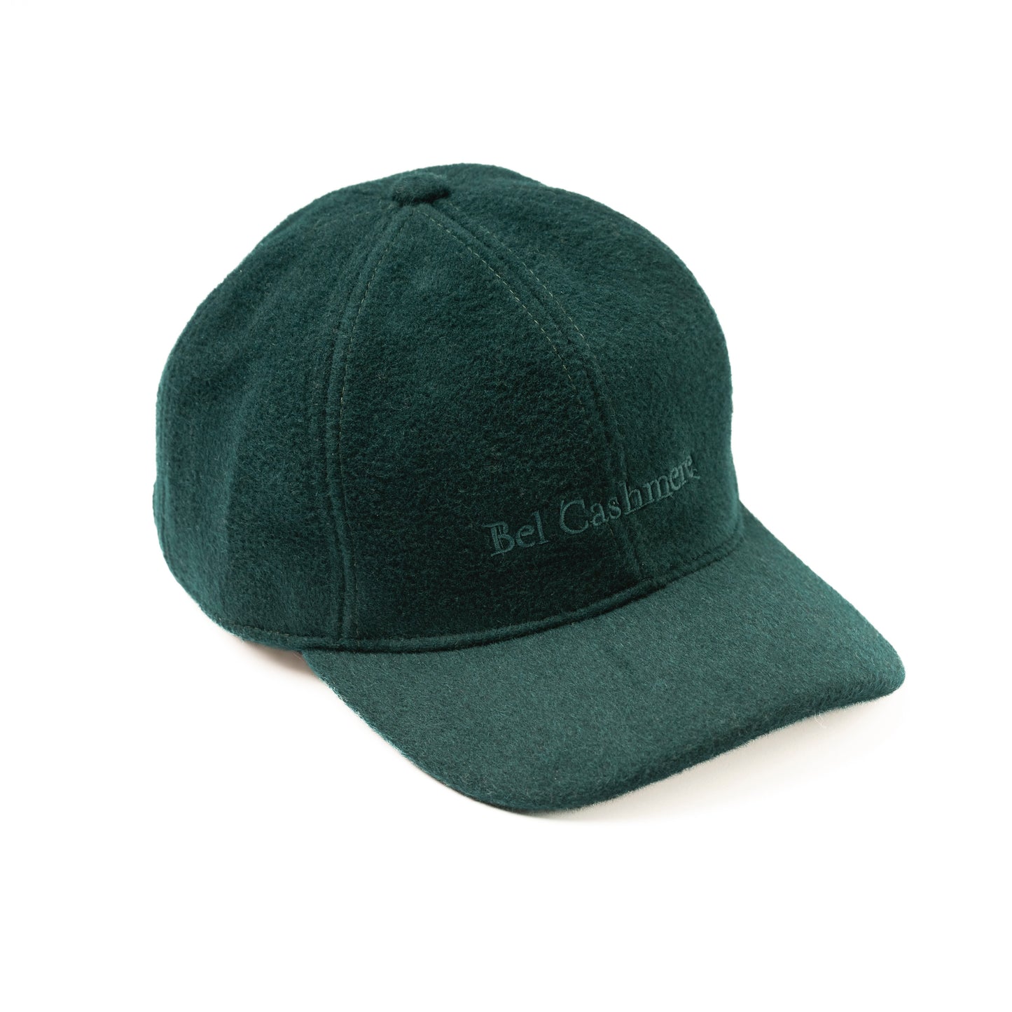 Gorra de lana y cashmere verde