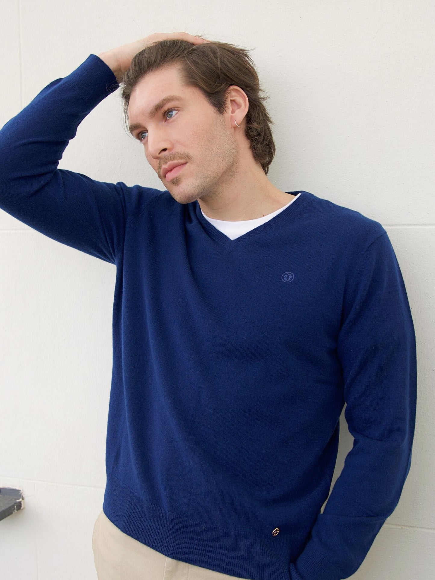 Jersey hombre pico azul