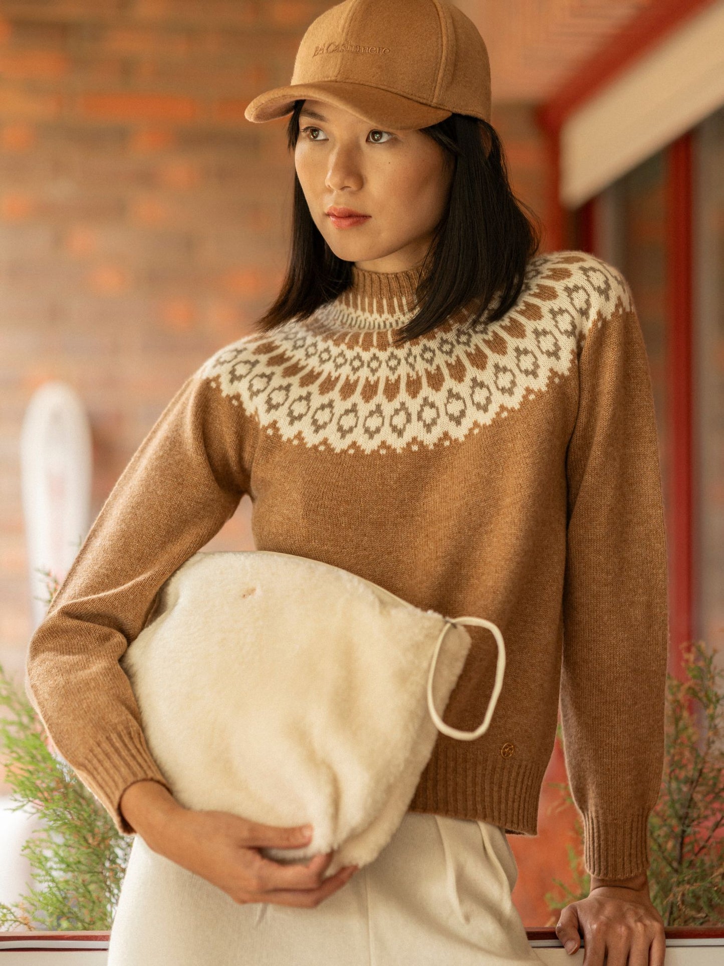 Martina camel cashmere sweater