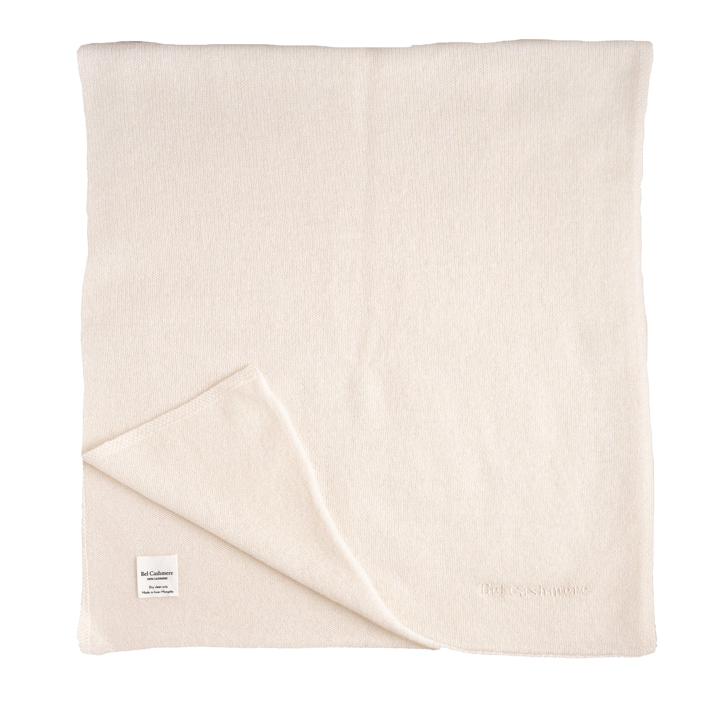 Large ecru knit scarf