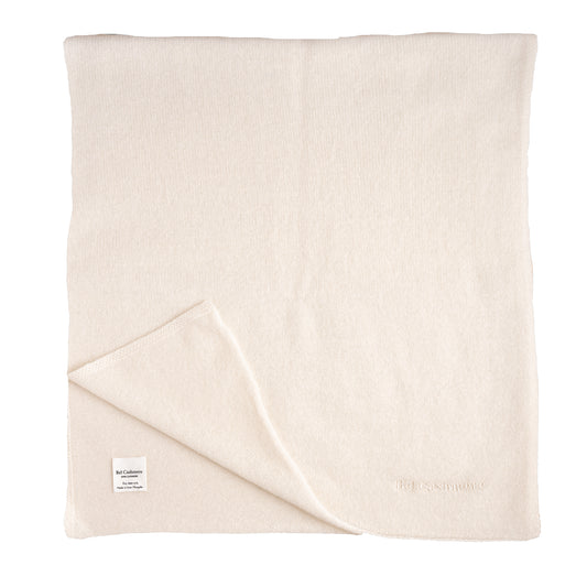 Large ecru knit scarf