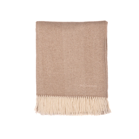 Manta gruesa de cashmere de espiga
