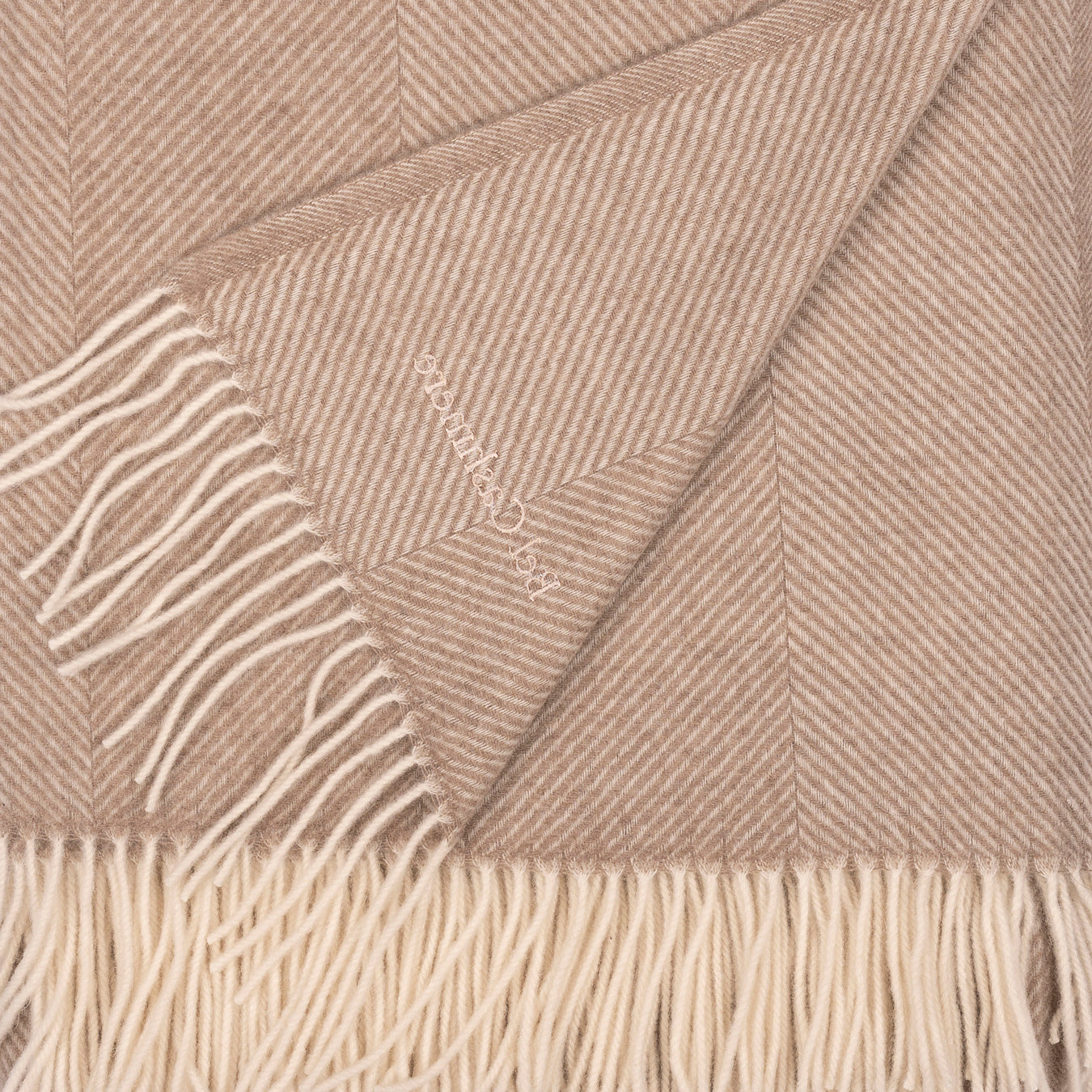 Manta gruesa de cashmere de espiga