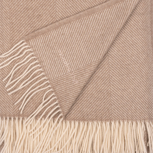 Manta gruesa de cashmere de espiga