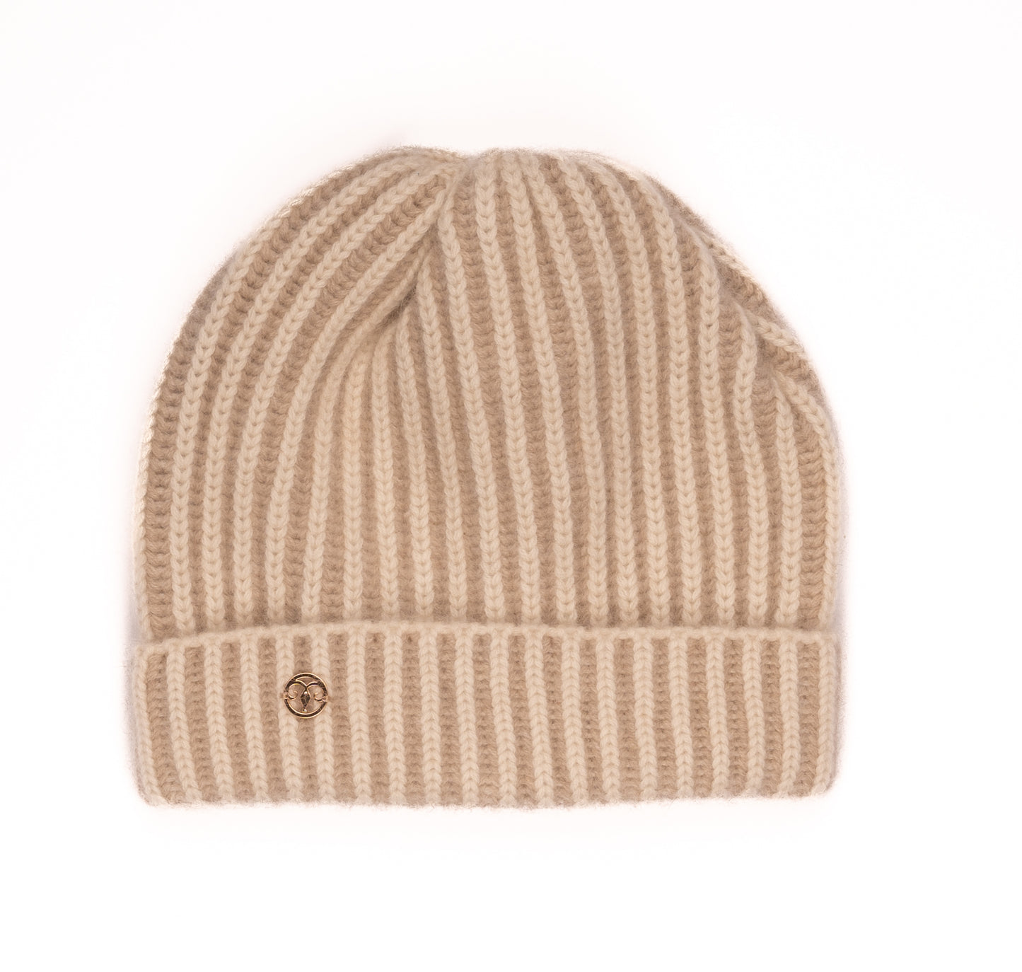 Two-tone cashmere hat