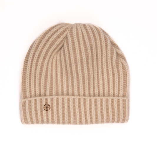 Two-tone cashmere hat