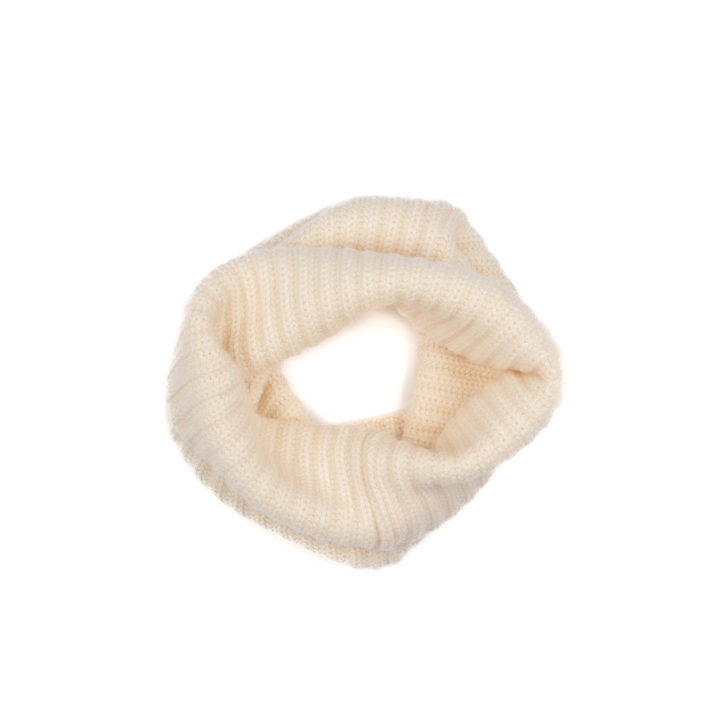 Raw cashmere snood
