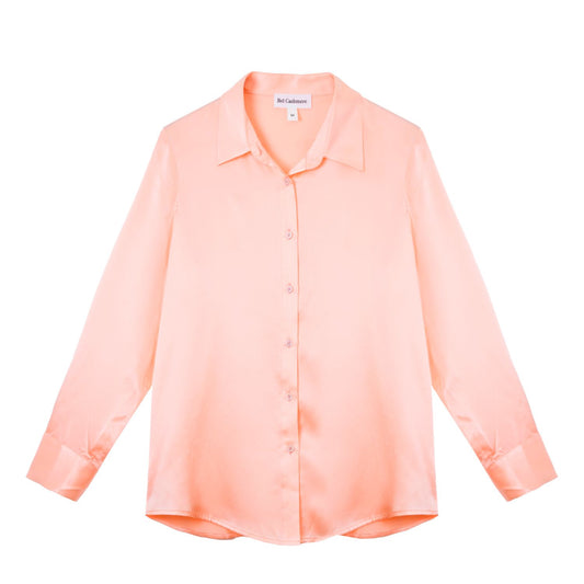 Diana peach silk blouse