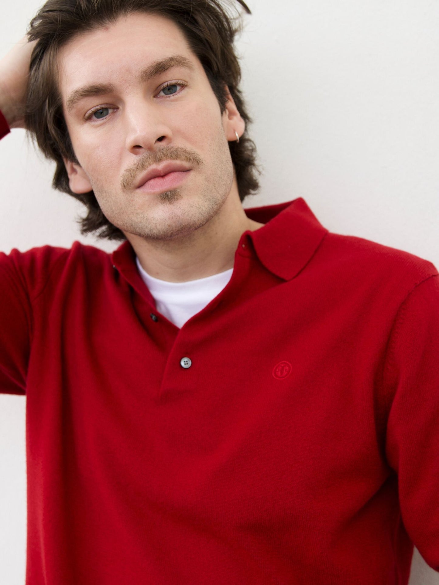 Jersey hombre polo rojo