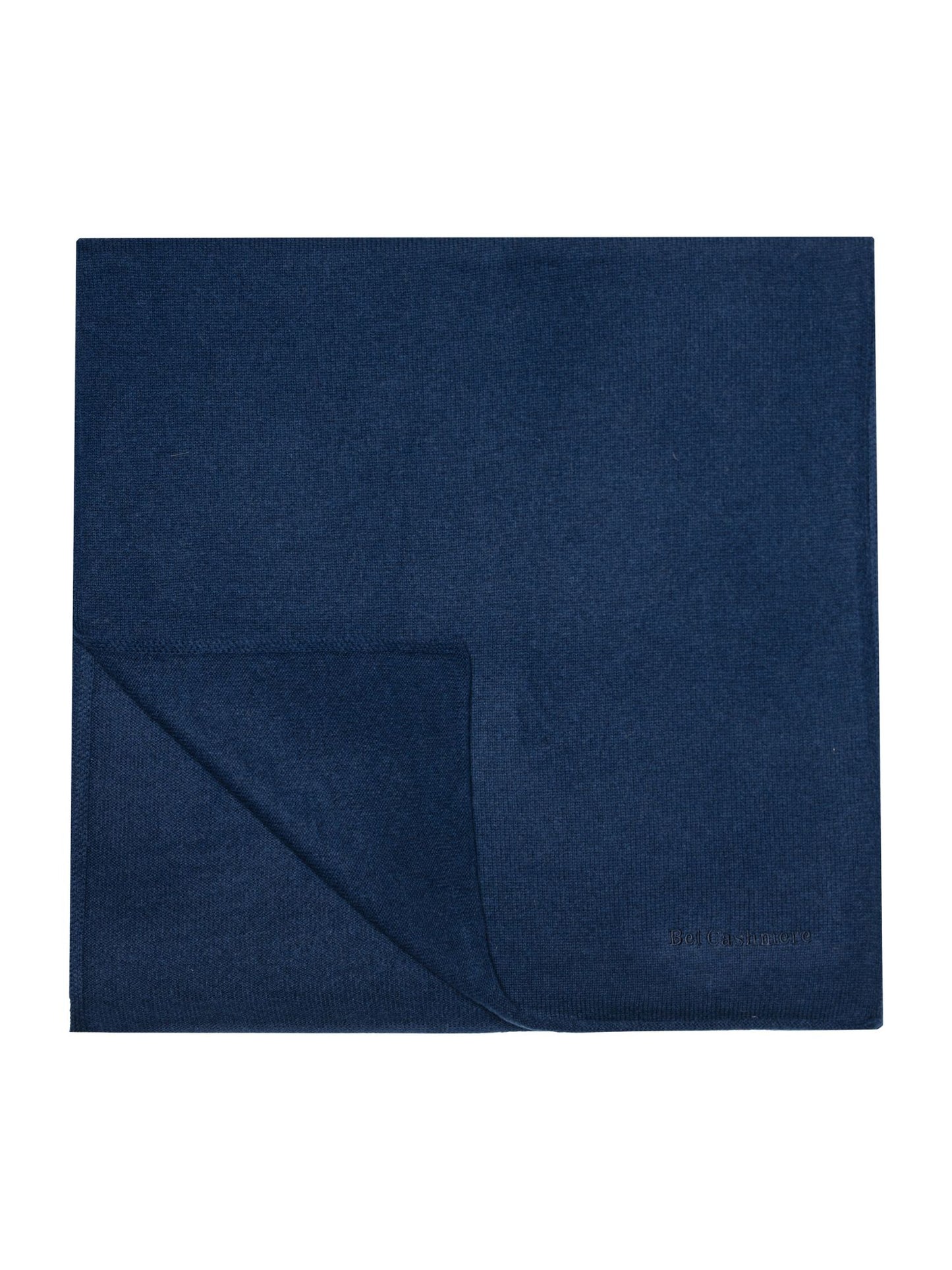 Large navy knit scarf