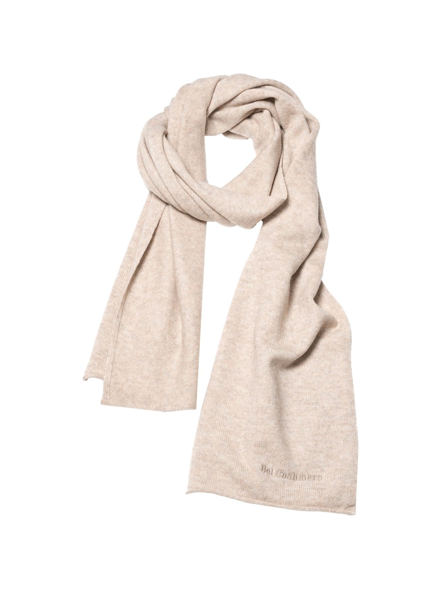 Large tan knit scarf