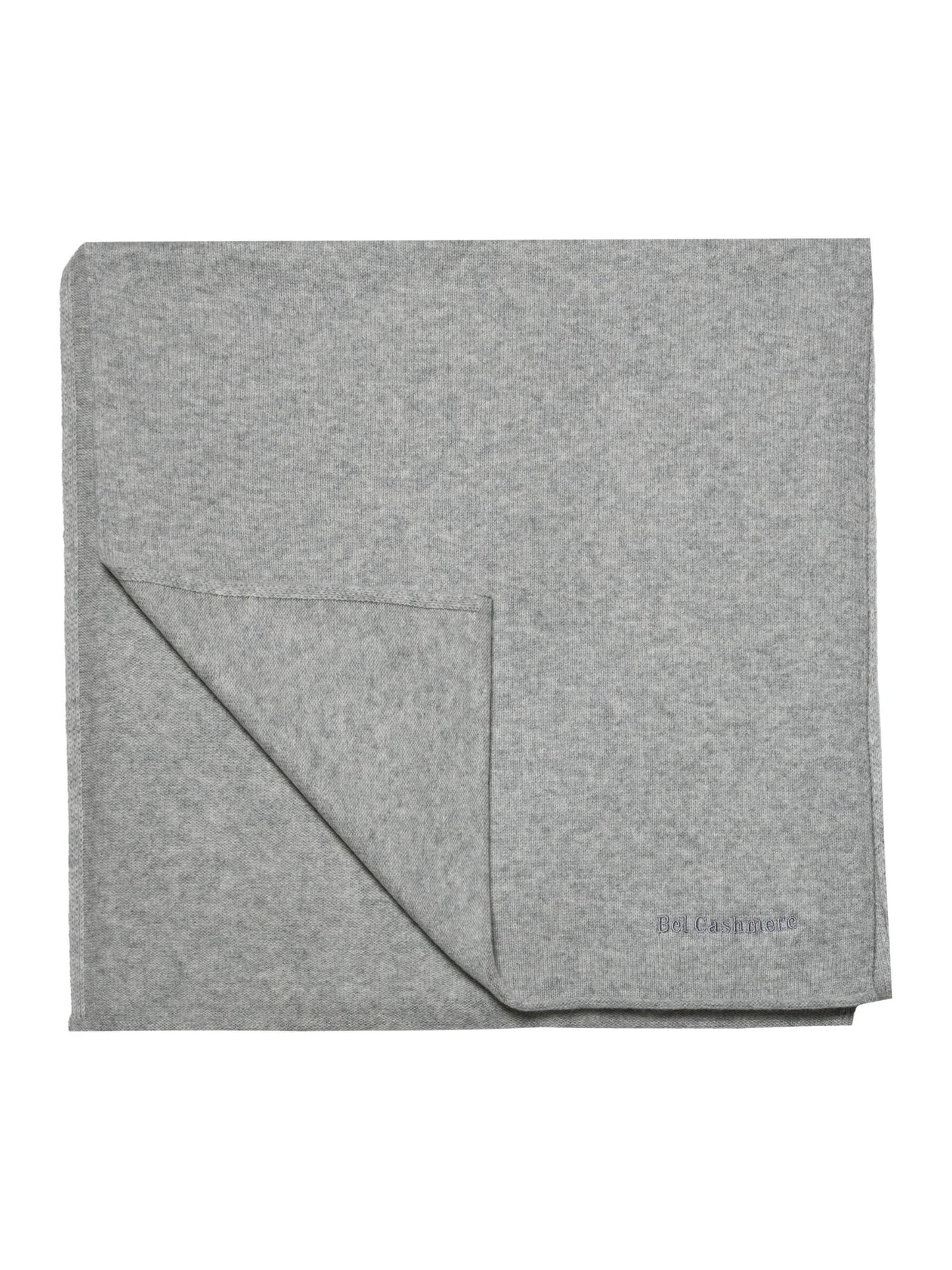 Large gray knit scarf