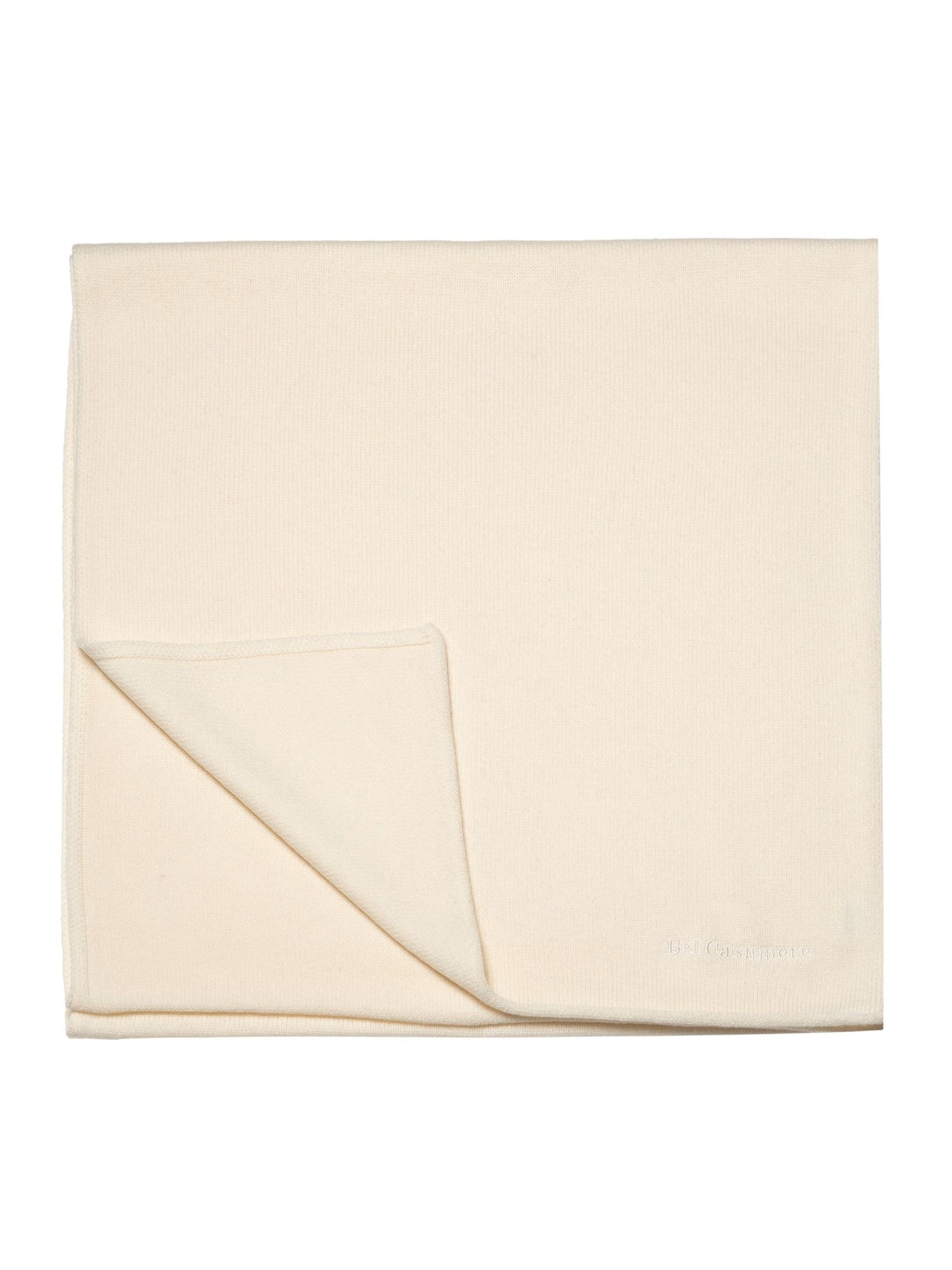 Large ecru knit scarf