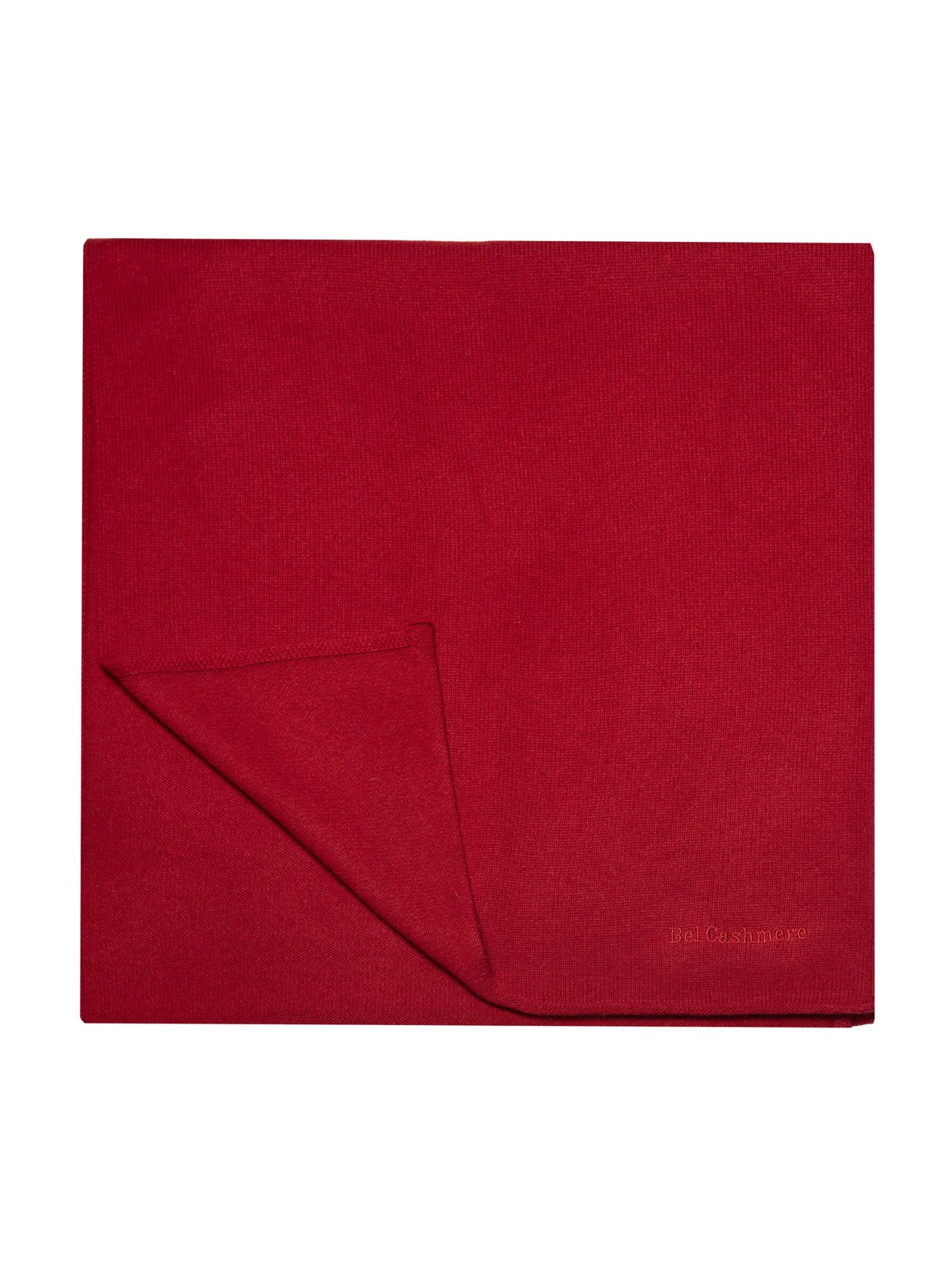 Large maroon knit scarf