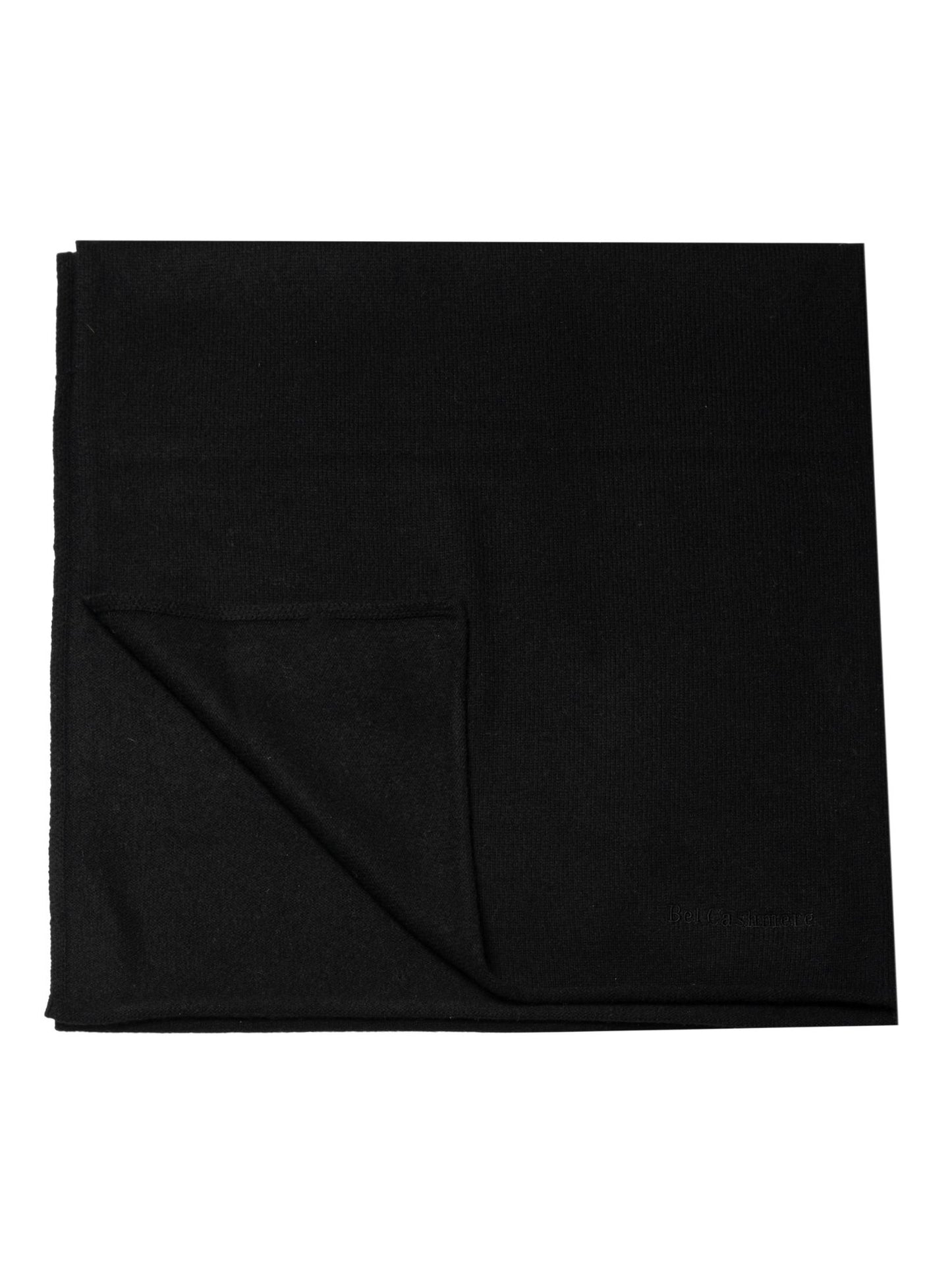 Large black knitted scarf