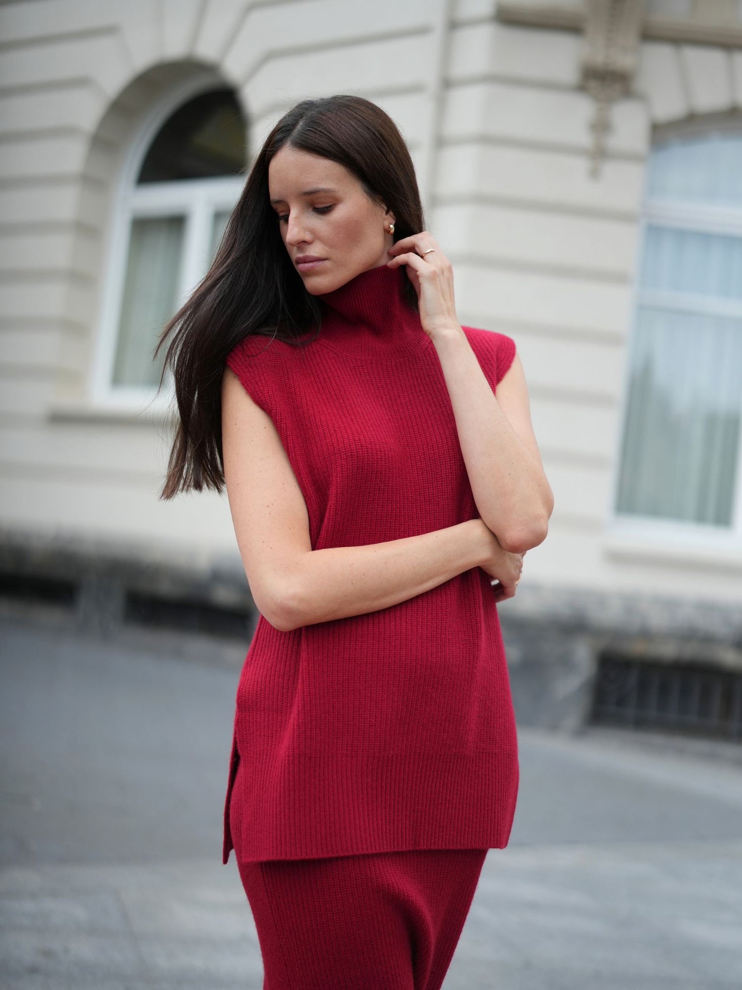 Jersey Olivia granate