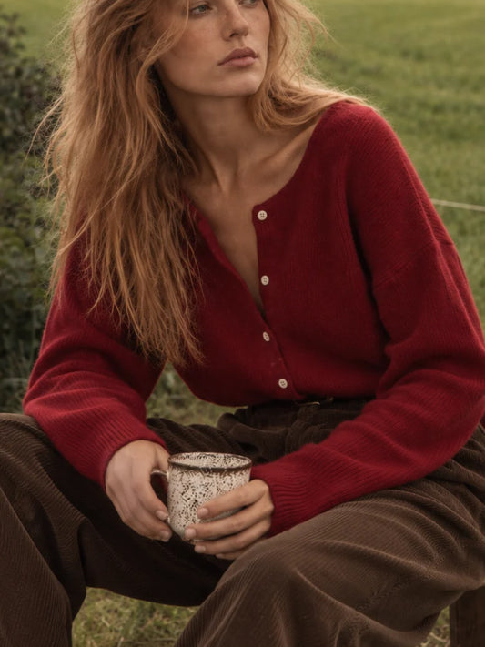 Cárdigan Camille burdeos