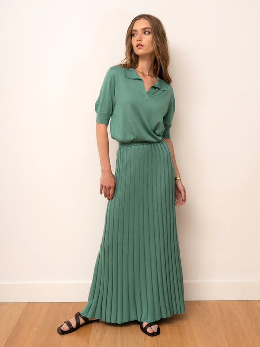 Claudia emerald skirt