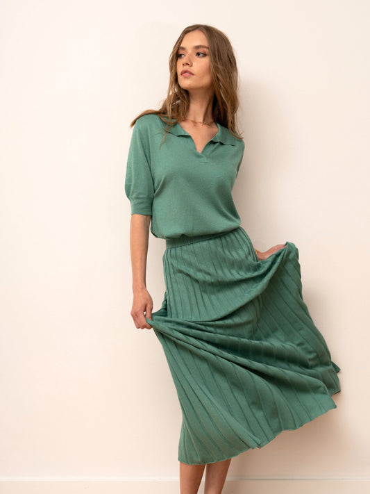Claudia emerald skirt