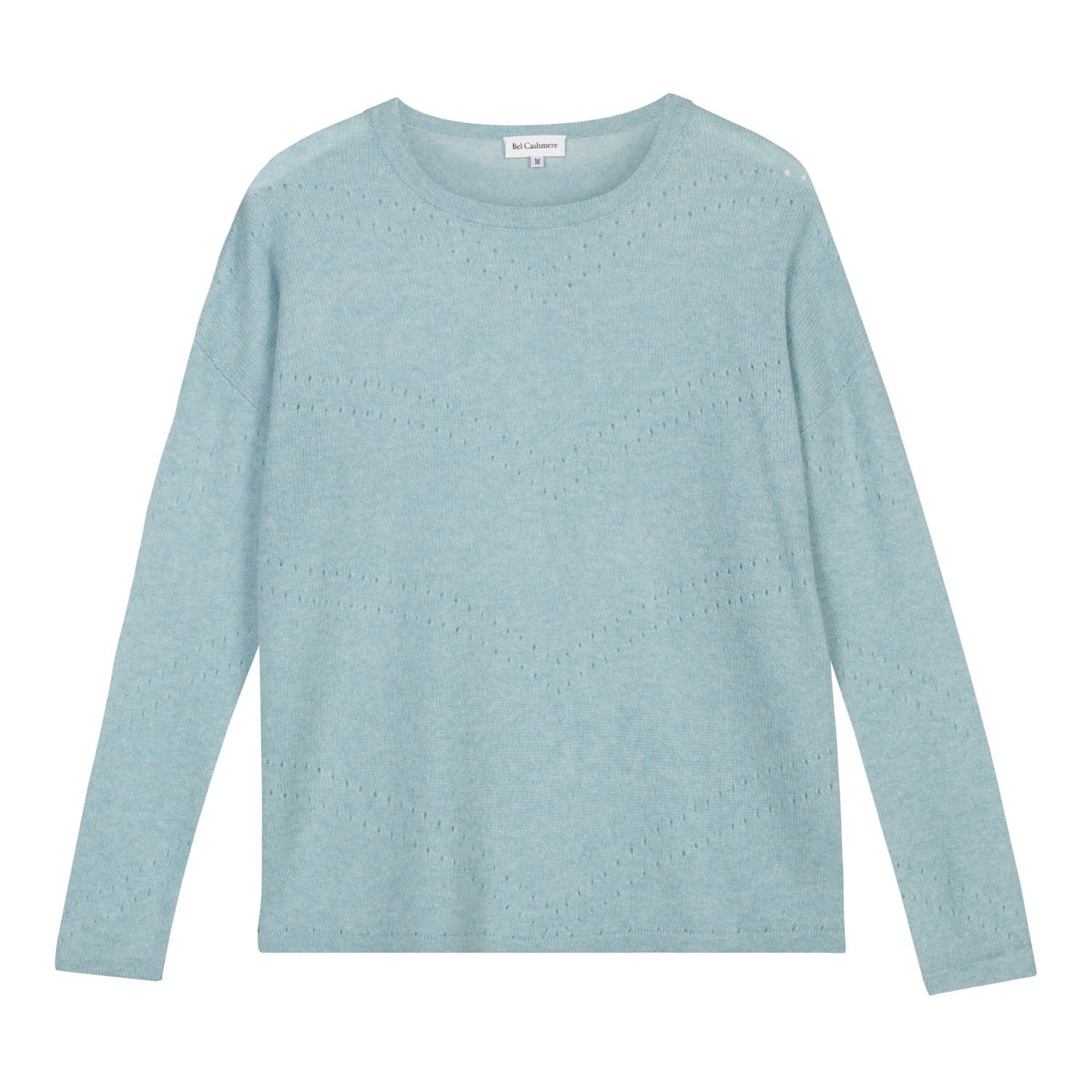 Jersey Lily de cashmere azul verdoso