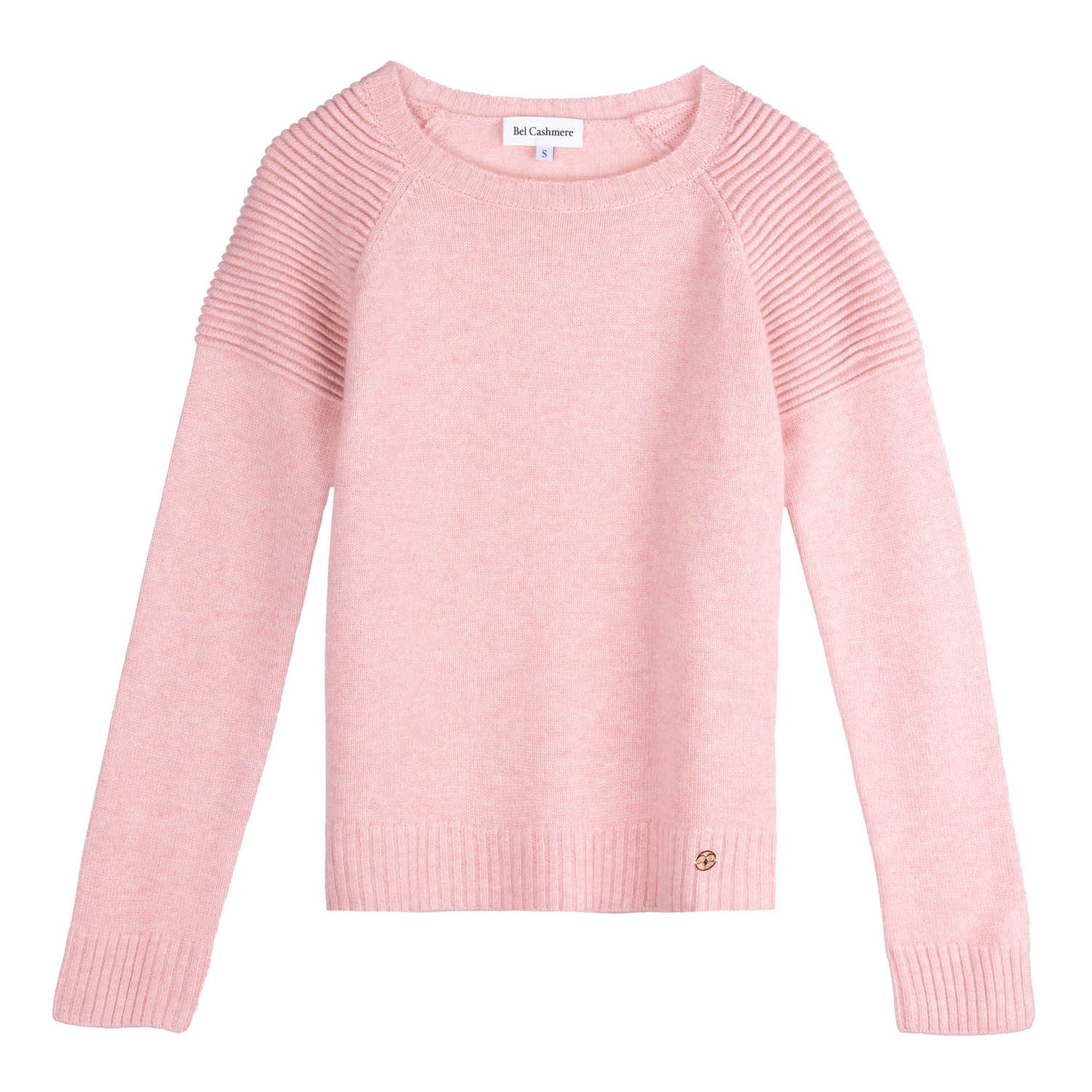 Jersey de cashmere Motorbiker rosa