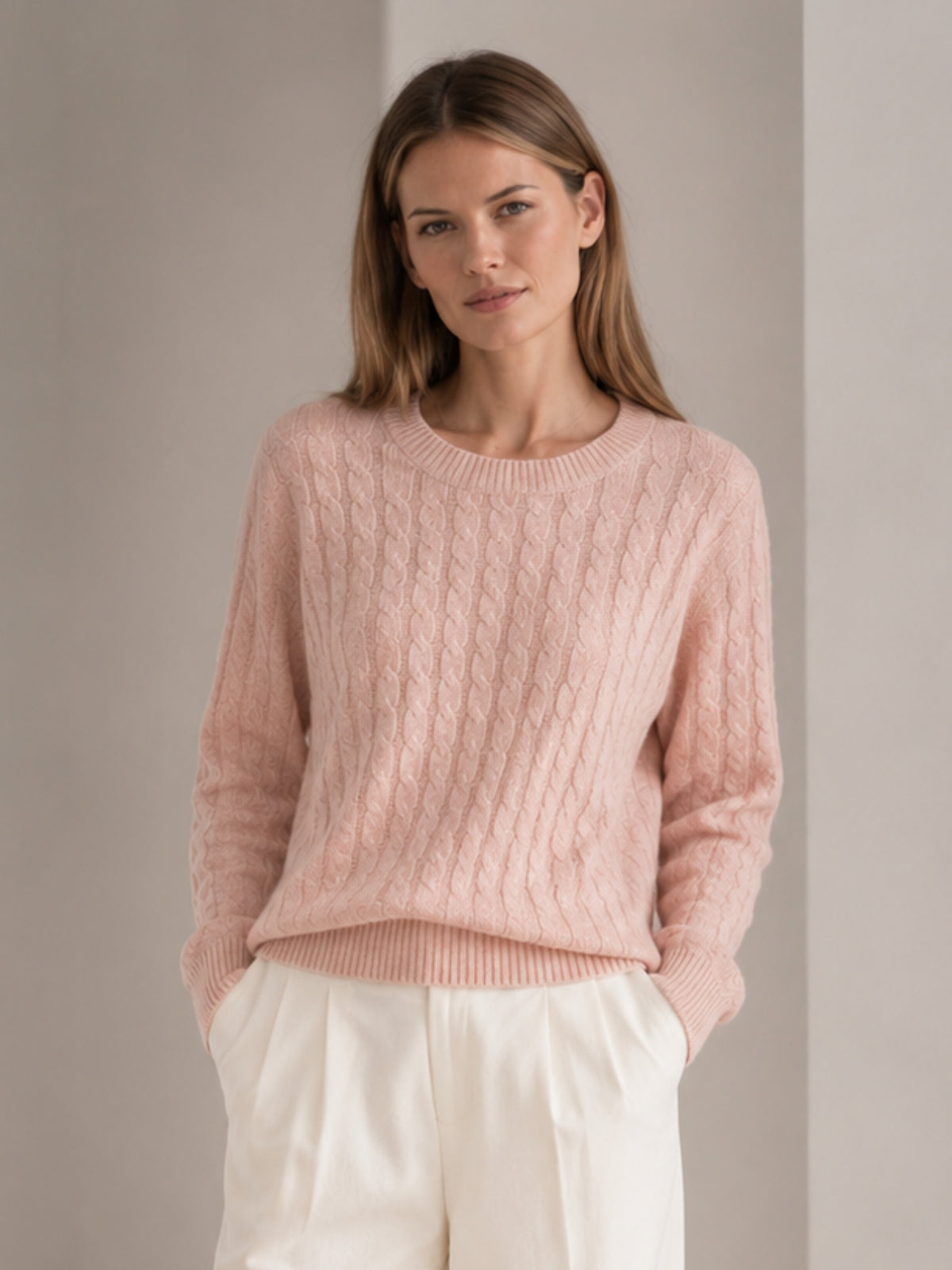 Mia Sweater – Heather Pink
