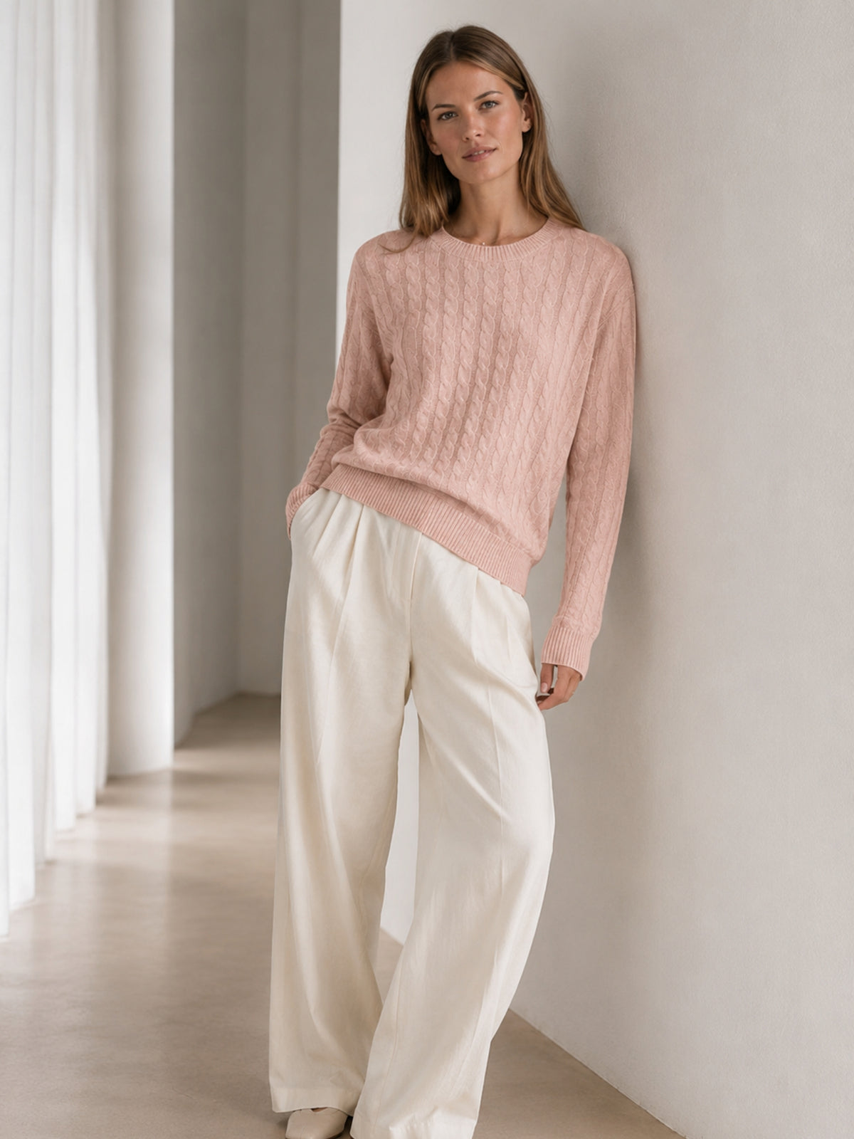 Mia Sweater – Heather Pink
